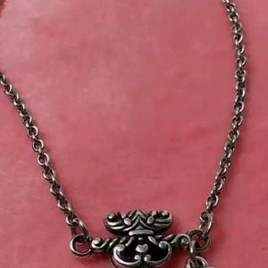 Brighton Necklace Small Pendant W/ Tiny Heart Red Enamel 16" Chain 2" Extender image 3