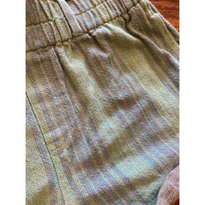 Pantalones cortos Free People Solar Flare Baja a rayas verdes y azules, talla M, estilo bohemio. imagen 12