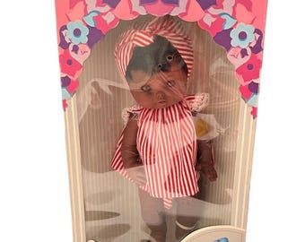 Rare Vintage Furga Italian Doll Mamie No. 8225 African American 13” Baby Doll