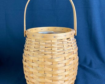 LONGABERGER OCTOBER BASKET 2000 Fields With Protector Handle Vintage