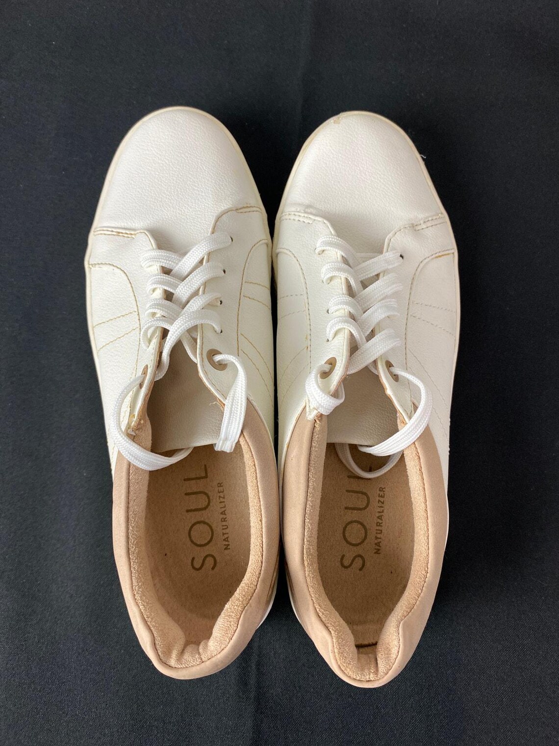 SOUL NATURALIZER NEELA White Comfort Lace Up Leather Sneakers Womens Size 8.5M, foto 4 de 5