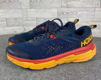 HOKA ATR6 TRAIL Challenger Running Shoes Blue Orange Mens Size 9
