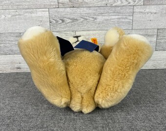 Steiff PETSY Teddy Bear Vintage Honey Plush COLLECTIBLE 8.5in BLUE