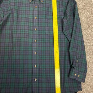 Vintage PENDLETON Men’s BLACKWATCH Tartan Wool Button Up Shirt XL Long image 3