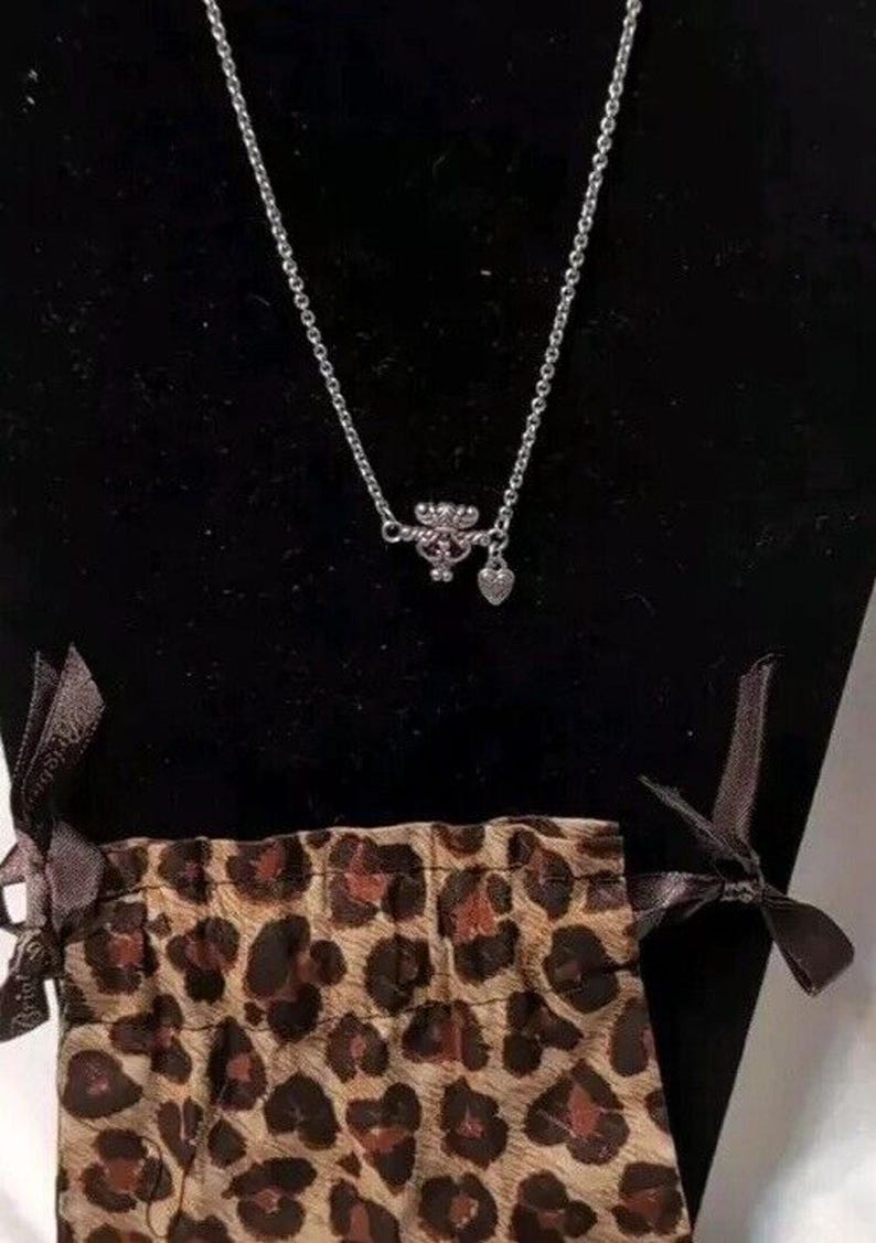 Brighton Necklace Small Pendant W/ Tiny Heart Red Enamel 16" Chain 2" Extender image 5