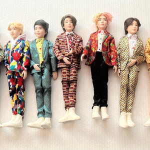 BTS Mattel IDOL Complete 7 Member Doll Set V Jungkook Jimin RM