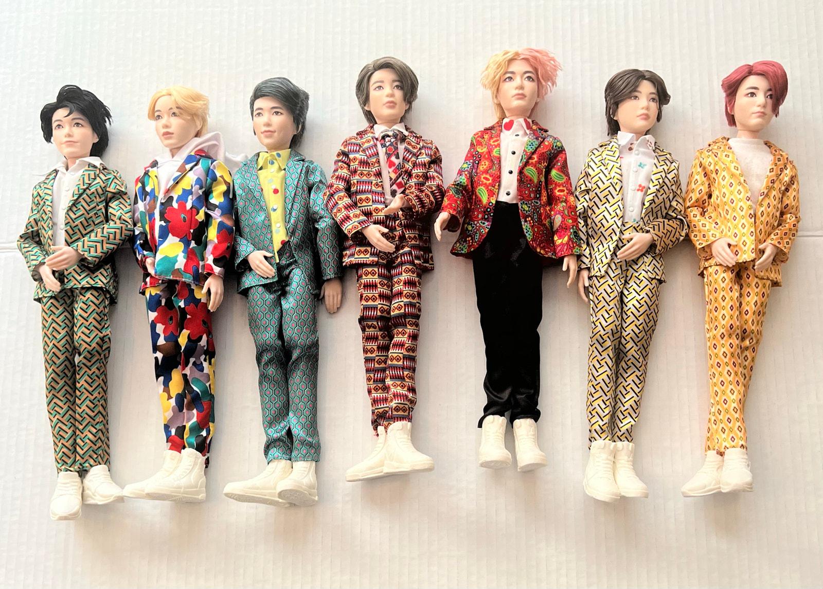 BTS Mattel IDOL Complete 7 Member Doll Set V Jungkook Jimin RM
