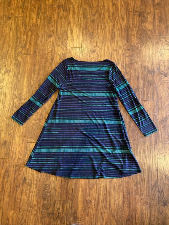apt 9 t shirt dress APT. 9 Women Casual Cold Shoulder T-shirt Dress V-neck A-Line Striped Large