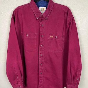 Field Gear Men’s Vintage Burgundy Button-Up Shirt XL