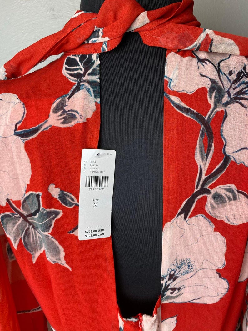 ANTHROPOLOGIE MAXI NWT Exquise Floral Tiered Mock Neck Dress Medium image 7