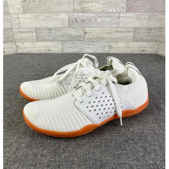 WHITIN CROSS Trainer Barefoot Sneakers White Mesh Gum Sole Zero Drop W6.5 EU39