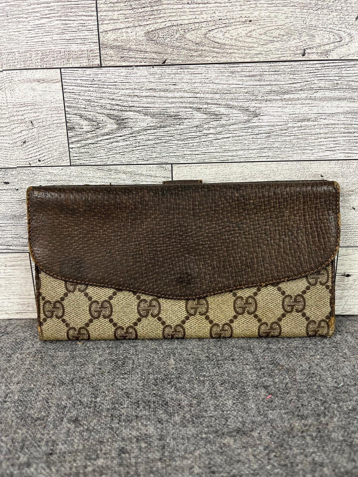 Vintage Gucci Canvas Wallet - Etsy