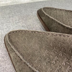 FREE PEOPLE Dragonfly Embossed Leather Loafers Brown Slip On Size 8.5 image 8