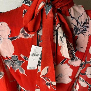 ANTHROPOLOGIE MAXI NWT Exquise Floral Tiered Mock Neck Dress Medium image 9