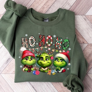 Ho Ho Ho Grinch Shirt, Funny Christmas Shirts, Grinch Family Shirt, Christmas Grinch Tshirt, Grinch Pajama, Merry Grinchmas, Christmas Gifts