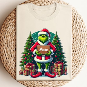 Custom Grinch Shirts, Personalized Xmas Grinch Tee, Christmas Grinch Shirt, Christmas Family, Grinch Women Tshirt, Christmas Gift, Grinchy