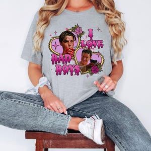 I love Bad Boys Scream Shirt, Billy Loomis, Stu Macher, Favorite Scary Movie Shirts, Love Bad Boys Clipart, Halloween Retro 90s T-Shirts zdjęcie 2