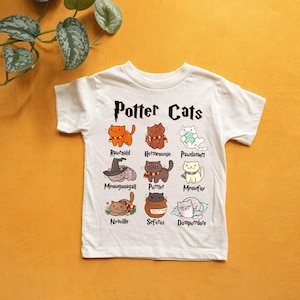 Potter Cats Shirt, Cat Lover Kids Shirt ,Cat T-Shirts, Halloween Cat Sweatshirt, Funny Cat Tee, Potter Cats Toddler T-Shirt, Cat Owner Gifts