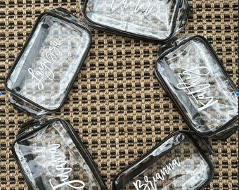 Personalized Bridesmaid Gift, Bachelorette Party, Party Favors,  Children's Party Favor, Personalized Travel and Make up Bag