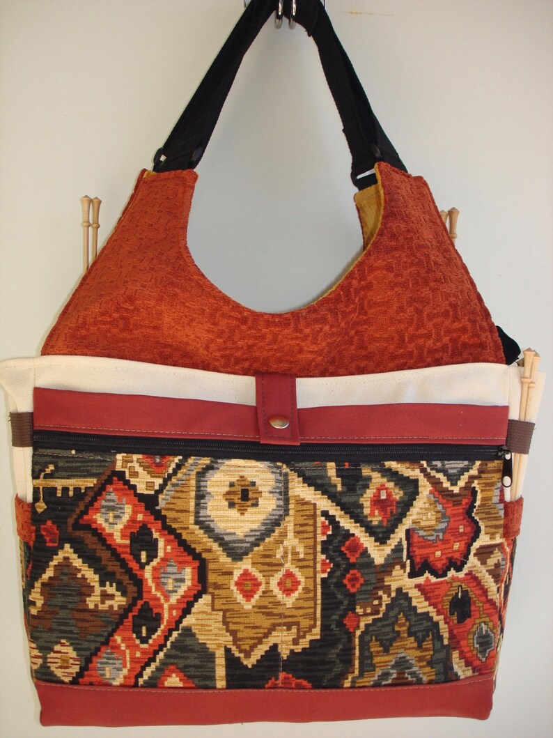 Large Knitting/Crochet Project Tote BagMOSAICS Etsy