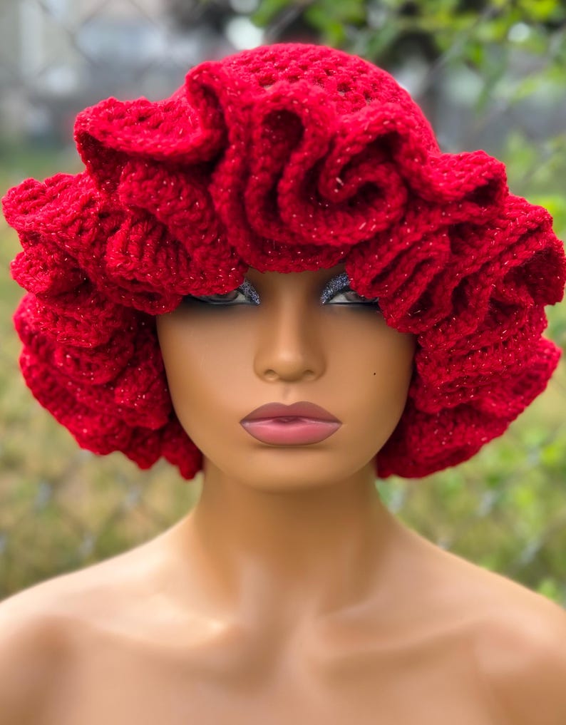 Crochet Ruffle Hat - Etsy