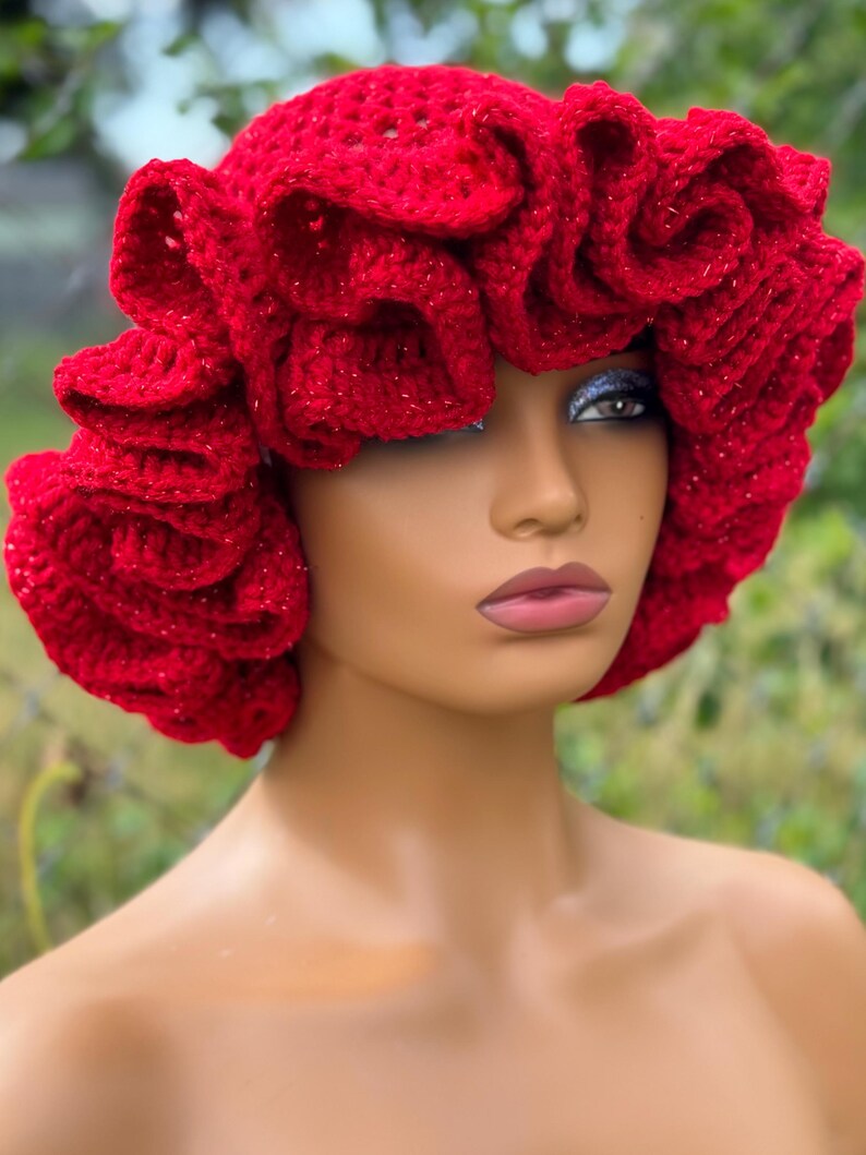 Crochet Ruffle Hat - Etsy