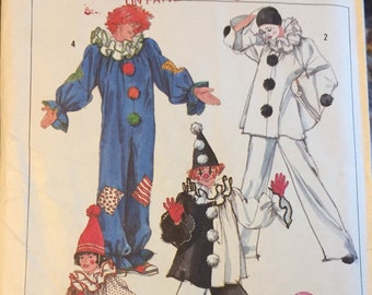 Adults' Clown Costume Sewing Pattern Simplicity 7649 Size Medium  Chest 36-38 Inches Uncut