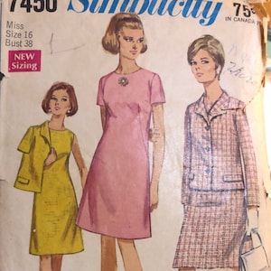 VTG 7884 Simplicity (1986). Jiffy. Misses' Dress. Size 10-12
