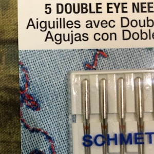 Double Eye Machine Needles-Size 80/12 5/Pkg