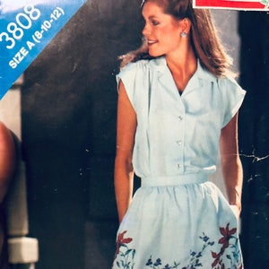 Misses Blouse and Skirt Sewing Pattern Butterick 3808 Size 8-12 Bust 31-34 inches Complete Uncut image 1