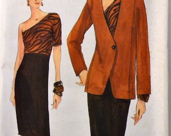 Misses' Dress and Jacket Sewing Pattern Vogue 9669  Misses'  Size 6-10 or 12-16  Uncut Complete