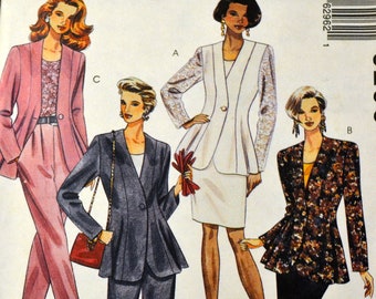 Misses' Jacket, Top, Skirt, and Pants Sewing Pattern McCall's 6296 Misses' Size 10-14 Bust 32 - 36 inches Uncut Complete