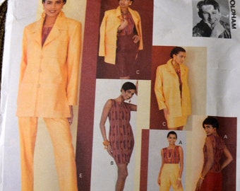 Misses' Jacket, Dress, top, Skirt, Shorts, and Pants Sewing Pattern..Vogue 2874 Todd Oldham Designer..Size 14-18 Bust 36-40 inches  Uncut