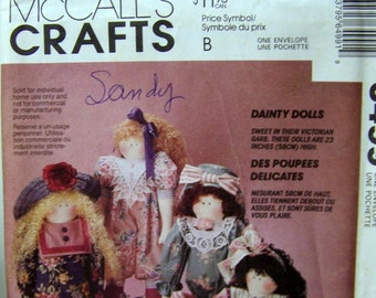 Doll Sewing Pattern McCall's 6499 23 Inch Doll Uncut Complete Original Factory Folds