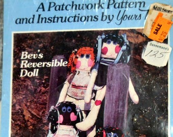 Bev's Reversible Doll Patchwork pattern Complete 33 inch Doll pattern. Uncut