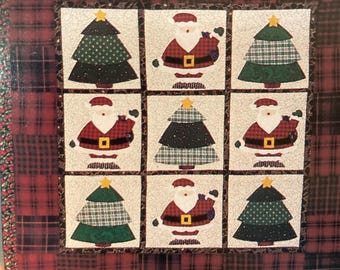 Santa's Cookies Wall Quilt and Stocking Applique Calico Gardens Patterns Complete Uncut Holiday Stash Buster