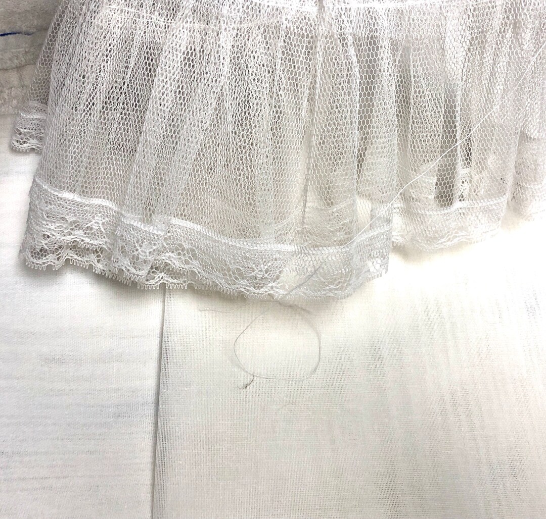 White Crinoline Fabric....18 X 19 Inches and Ruffled for - Etsy