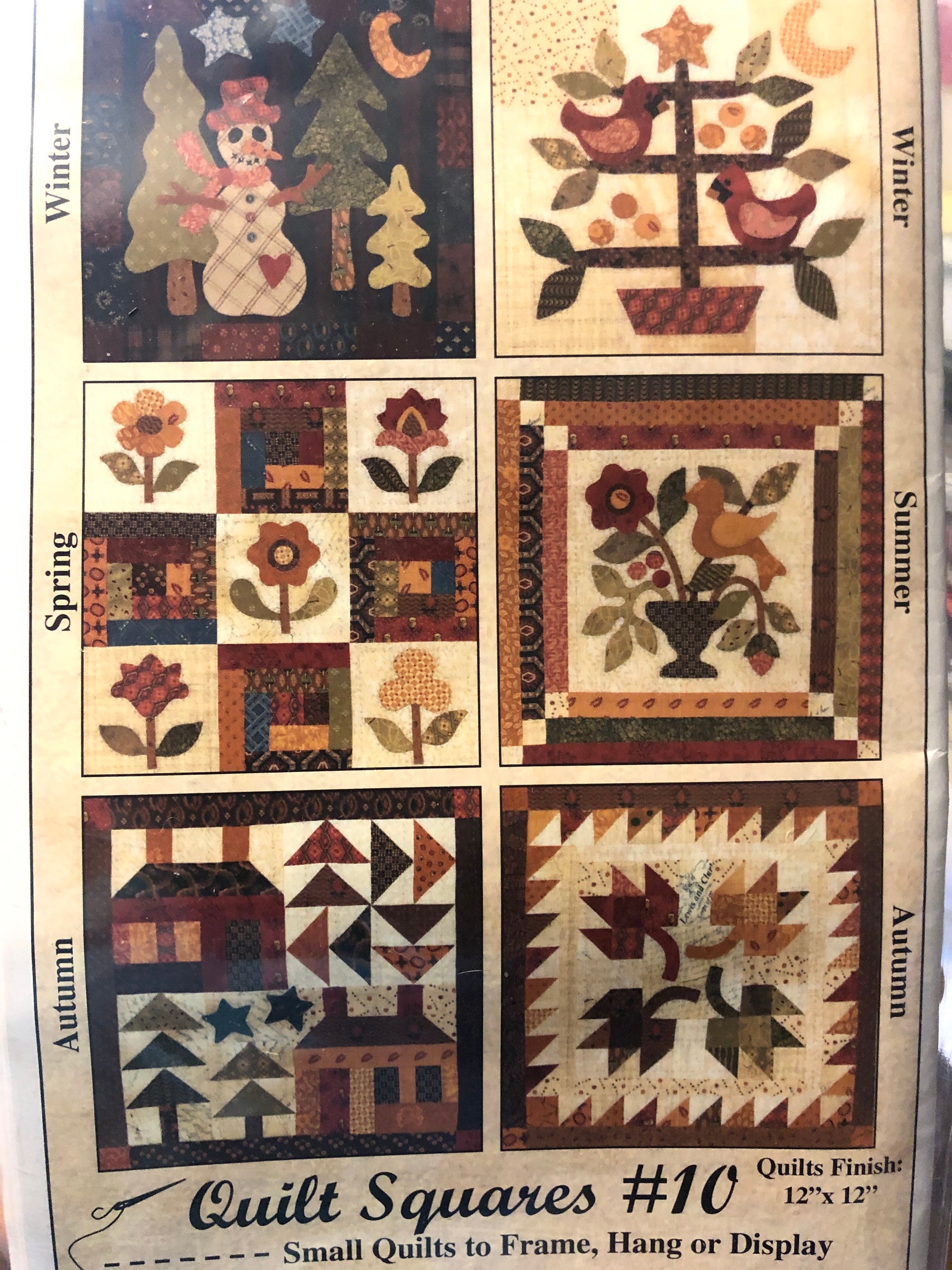 Lori Smith - Quilt Squares #10-Wool & Flannel Six Small Quil
