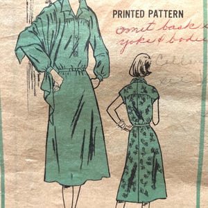 Misses' Dress and Overblouse  Sewing Pattern Adele Simpson Prominent Designer Size 14 Bust 36 Inches Complete