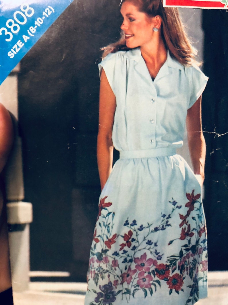 Misses Blouse and Skirt Sewing Pattern Butterick 3808 Size 8-12 Bust 31-34 inches Complete Uncut image 1