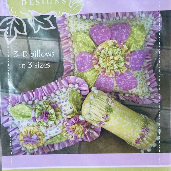Pillow Pop! Number 25 Pillow Covers Sewing Pattern......20"x20" Square...12"x16"Boudoir...6"x15" Neck Roll...    UnCut
