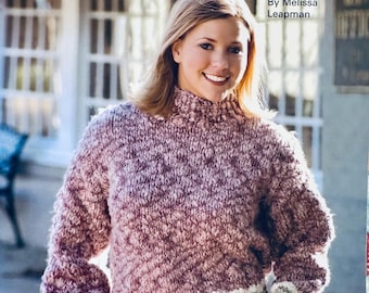 A Year Of Knit Sweaters by Melissa Leapman…Knitting Pattern Book…Hand Knitting