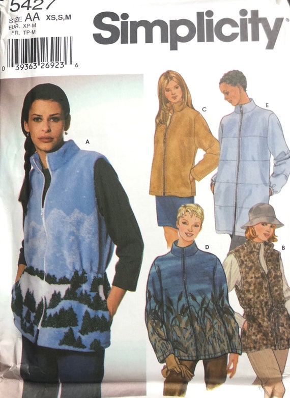 Misses' Vest and Jacket Sewing Pattern...simplicity 5427 - Etsy