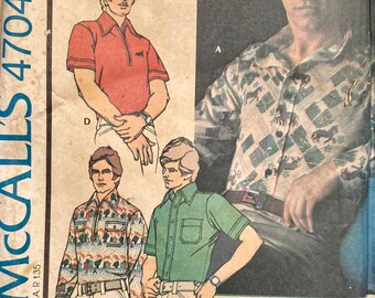 Shirts Sewing Pattern Mccall's 7834 Men's and Misses' Shirts Chest 42 ...