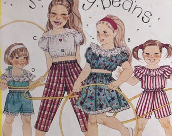 Children's Tops, Skirt, Pants, and Shorts Sewing Pattern...McCall's 6537...  Size 4-6 Chest 23-25 inches  Complete