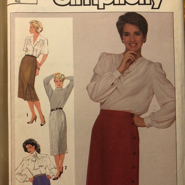 Misses' Straight Skirt Sewing Pattern...Simplicity 7660  Size 14  Waist 28  inches Uncut Complete