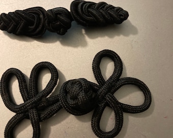 Frog Closures....Black frog closures..Sew On Closures