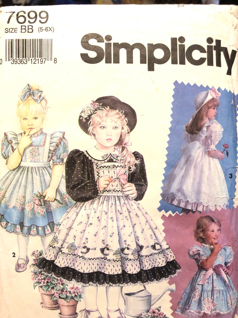 Girls' Daisy Kingdom Dress and Pinafore Sewing Pattern Etsy