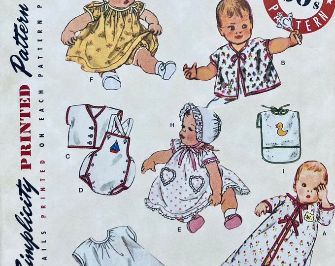 Babies' Layette Sewing Pattern..simplicity 3508 ...size Xxs-l Height up ...