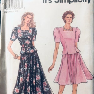 Misses&#39; Two-Piece Dress in Two Lengths Sewing Pattern Simplicity 8238  Misses&#39; Size 8-18 Bust 31.5-40 Inches Complete  Uncut